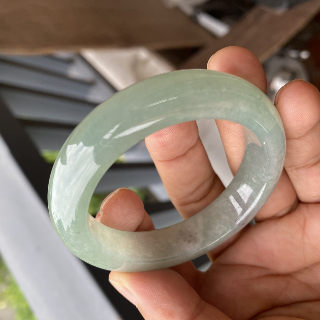 糯冰晴水翡翠手镯50